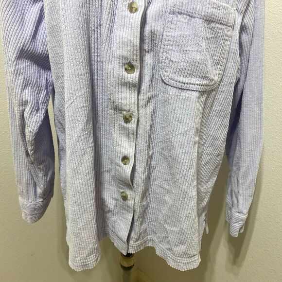 LL Bean Shirt Women's Large Corduroy Button Down Shacket - Picture 3 of 7
